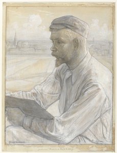 Portret van de Kunstschilder Ferdinand Hart Nibbrig door Johan Henri Gustaaf Cohen Gosschalk