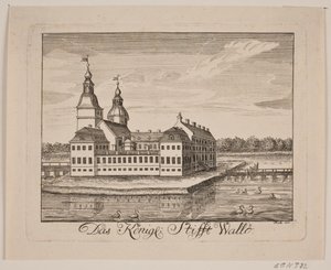 Kasteel Vallø door Johan Herman Thiele