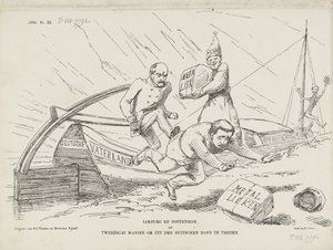Spotprent over Bismarck en de Duitse Bond, 1866 door Johan Michaël Schmidt Crans