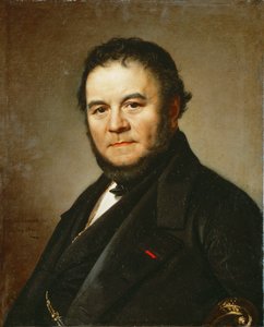 Dichter Henri Beyle, Stendhal genaamd, auteur van Le Rouge et le Noir en La Chartreuse de Parme ... (schilderij op doek)