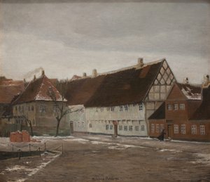 Winteravond in Ribe, Jutland