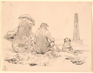 De marskramer en zijn hond door Johan Thomas Lundbye