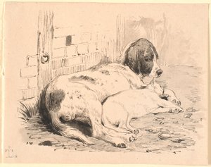 De twee vrienden door Johan Thomas Lundbye