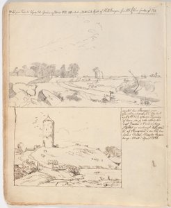 De Gåsetårnet in Vordingborg, getekend op pagina 16 f.n. door Johan Thomas Lundbye