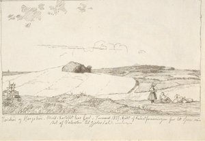 Landschap van Seeland. Op de achtergrond Vejrhøj, ingeplakt f.n. pagina 6
