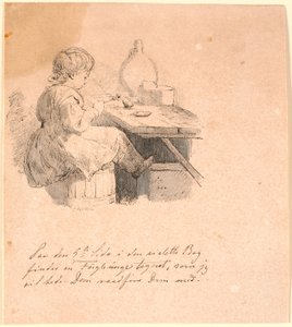 De jonge mus. Illustratie voor Kaalunds "Fabels voor kinderen". Zie opmerking uit het archief.
