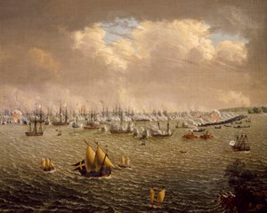 Slag bij Skargard tussen Zweedse en Russische vloten vanwege Zweedse heerschappij over Finland, 10 juli 1790