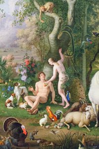 Adam en Eva in de Hof van Eden (detail)