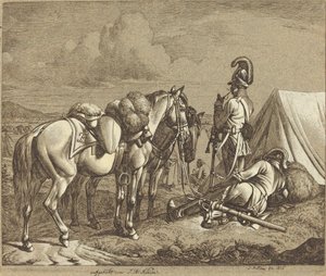 Oostenrijkse dragonders door Johann Adam Klein