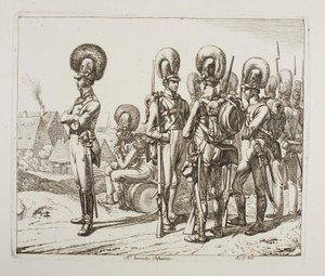 Beierse infanteristen door Johann Adam Klein