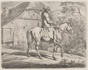 Veehandelaar te paard door Johann Adam Klein
