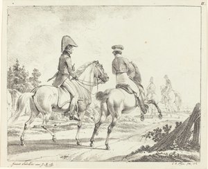Erlangen Studenten te Paard door Johann Adam Klein