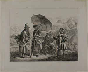 De kunstenaars op hun reis door Johann Adam Klein