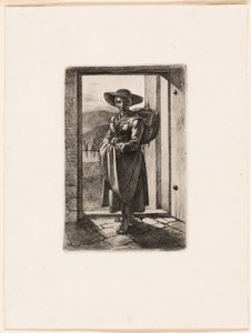 De Hongaarse vrouw voor de deur door Johann Adam Klein