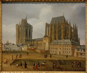 Dom van Keulen vanuit het zuidoosten door Johann Adolf Lasinsky