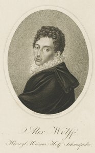 Portret van Pius Alexander Wolff 1782-1828, ca. 1820 door Johann Adolf Rossmaesler