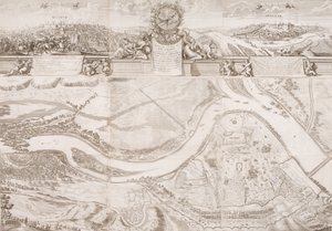 De vesting en stad Belgrado door Johann Baptist Gumpp
