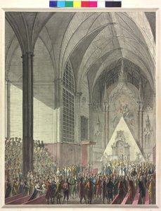 De huwelijksceremonie van aartshertogin Marie Louise met keizer Napoleon I door Johann Baptist Hoechle