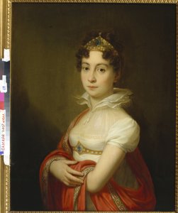 Jeugdportret van keizerin Maria Ludovica (1787-1816) met een diadeem door Johann Baptist I Lampi