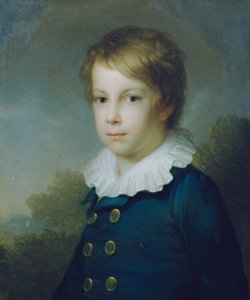 Portret van een jongen I door Johann Baptist Lampi d. Ä.