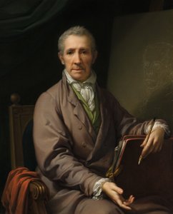 Zelfportret aan de ezel door Johann Baptist Lampi d. Ä.