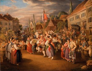 Oogstfeest met haandans, 1839