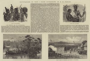 Illustraties van Hoe ik Livingstone vond, door H M Stanley