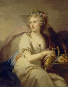 Portret van prinses Ekaterina Fyodorovna Dolgorukova 1769-1849 als Hebe