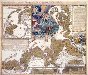 Kaart van de Kerstvloed van 1717