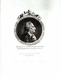 Medailonportret van Giacomo Casanova (1725-98) op 63-jarige leeftijd, 1788 door Johann Berka