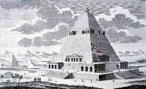 Een piramide buiten Thebe, Egypte, uit 