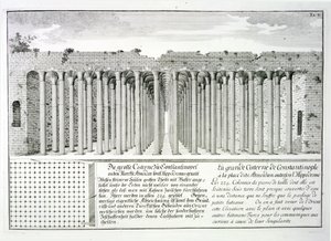 Cisterne onder het Hippodroom, Constantinopel, Turkije, uit 