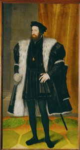 Keizer Ferdinand I, broer van Karl V ... (schilderij op doek) door Johann Bocksberger