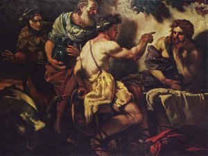 Jupiter en Mercurius bij Philemon en Baucis Jupiter en Mercurius bij Philemon en Baucis door Johann Carl Loth