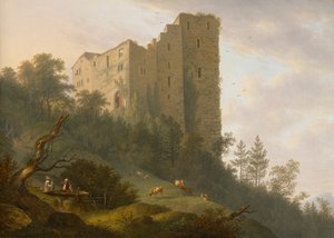 Omgeving van de Ruïne Habsburg door Johann Caspar Rahn