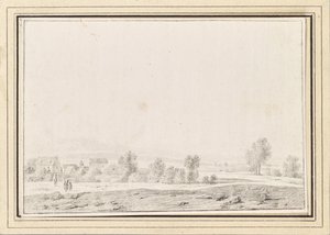Landschap met dorp