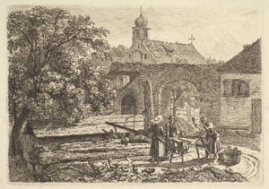 Wasvrouw bij een artesische bron, 1817