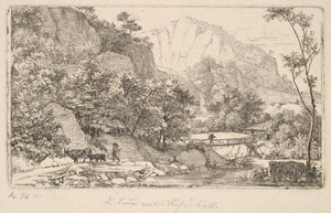 Boer met Koe en Kalf, in de Unterberg bij Berchtesgaden, 1818