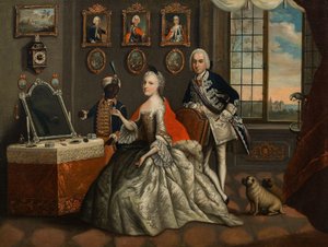 Johann Christian Fiedler - George Willem van Hessen-Darmstadt en zijn zus Caroline Louise