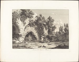 Restant van het theater in Albano door Johann Christian Reinhart