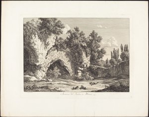 Overblijfselen van het theater in Albano door Johann Christian Reinhart