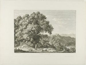 Kasteel Gandolfo door Johann Christian Reinhart