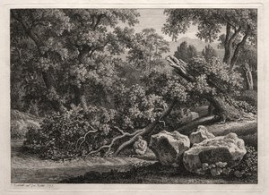 Heroïsch landschap: De sater die de fluit speelt, 1795