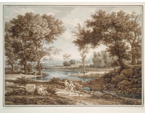 Heroïsch landschap door Johann Christian Reinhart