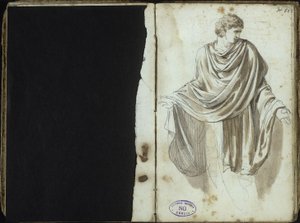 Man in antieke kleding door Johann Christian Reinhart