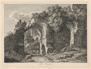 Landschap - In het Colosseum door Johann Christian Reinhart
