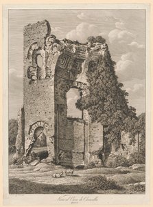 Landschap - Nabij het circus van Caracalla door Johann Christian Reinhart
