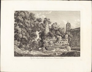 Graf van de Orazii en Curiazii in Albano door Johann Christian Reinhart