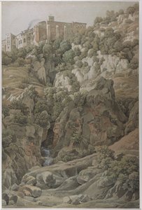 Het Benedictijnse klooster van Santa Scholastica nabij Subiaco in de Sabijnse Bergen, 1797