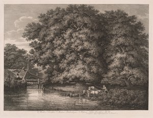 De Molen bij de Grote Eiken door Johann Christian Reinhart